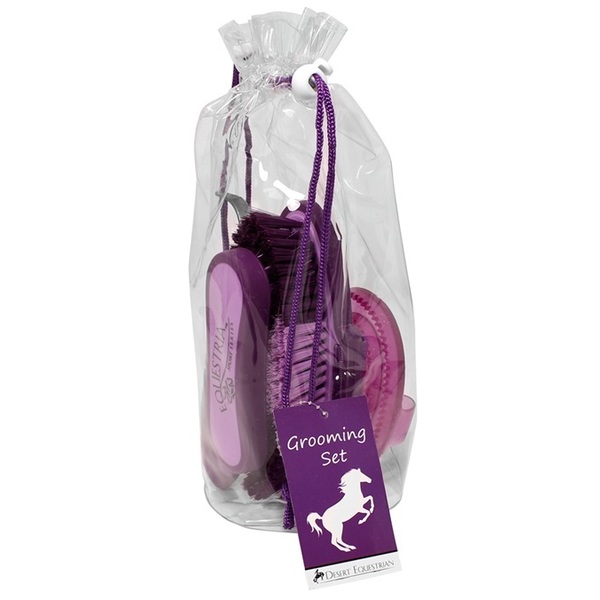 Desert Equestrian Equestria Sport Duffel Bag Grooming Set 4 piece Purple 22426